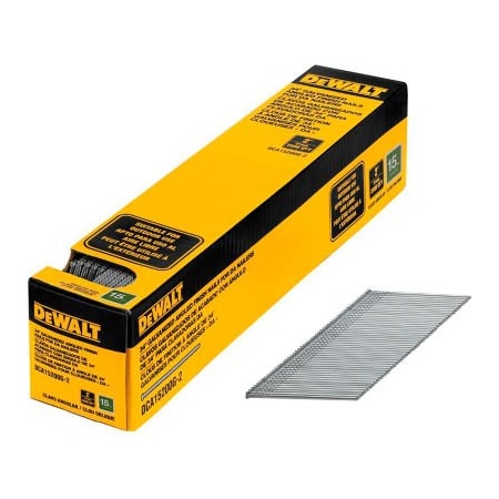 Dewalt Collated Finishing Nail, 15 ga, Galvanized, Angled DCA15200G-2